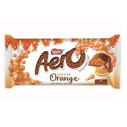 British Nestle Aero Orange Festive Block